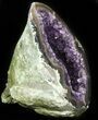 Sparkling Purple Amethyst Geode with Calcite - Uruguay #46258-2